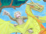 Dragon and monkey