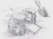 Schetsje Strandauto